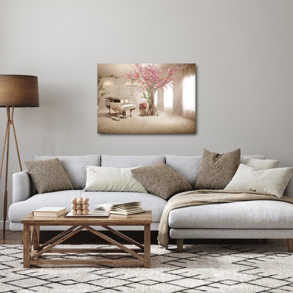 Slika - Sanjska notranjost s klavirjem (70x50 cm)