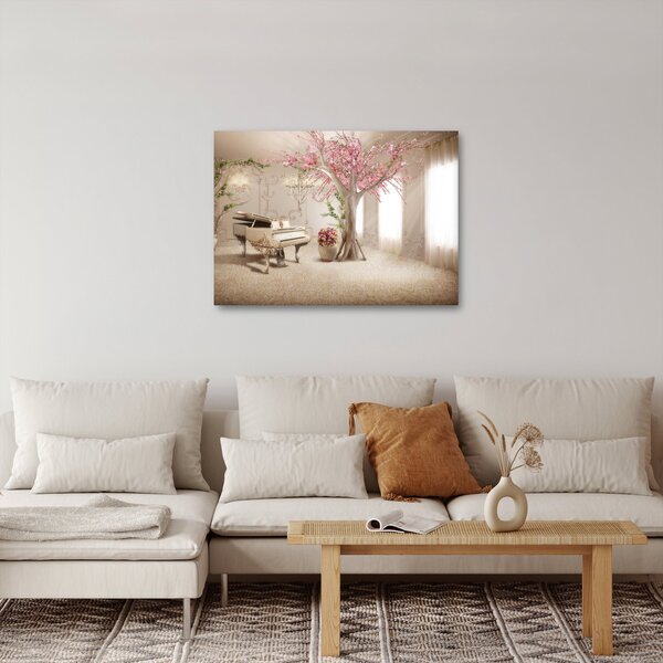 Slika - Sanjska notranjost s klavirjem (70x50 cm)