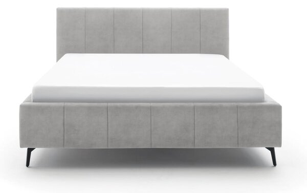 Svijetlo sivi tapecirani bračni krevet s prostorom za odlaganje s podnicom 180x200 cm Lizzano – Meise Möbel