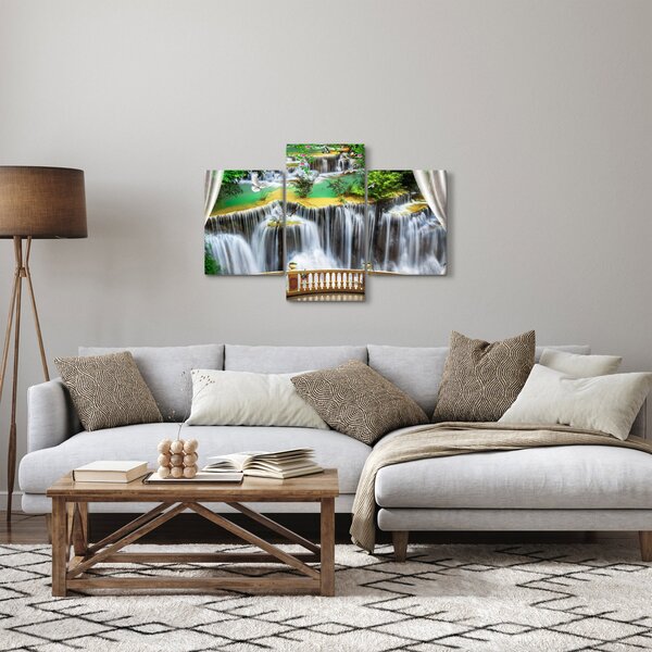 Slika - Pogled na čarobne slapove (90x60 cm)