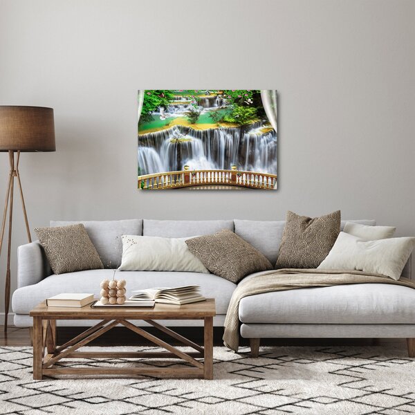 Slika - Pogled na čarobne slapove (70x50 cm)
