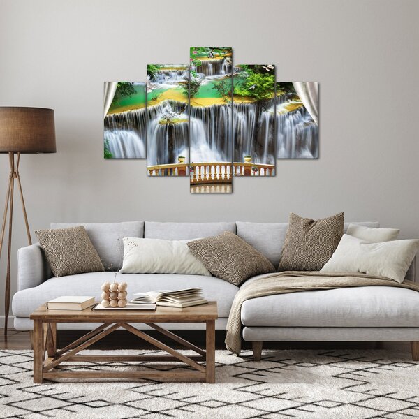 Slika - Pogled na čarobne slapove (150x105 cm)