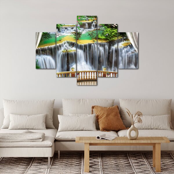 Slika - Pogled na čarobne slapove (150x105 cm)