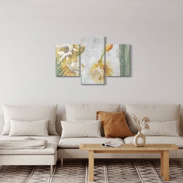 Slika - Cvetoči kaktusi (90x60 cm)