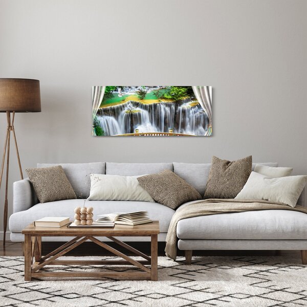 Slika - Pogled na čarobne slapove (120x50 cm)