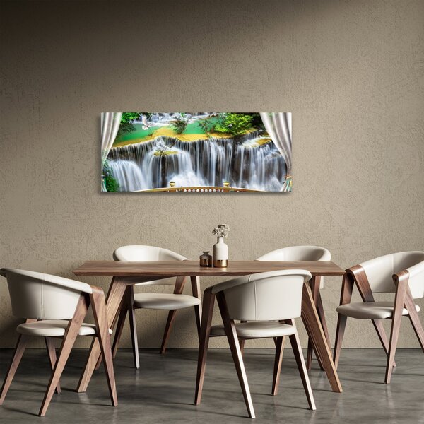 Slika - Pogled na čarobne slapove (120x50 cm)