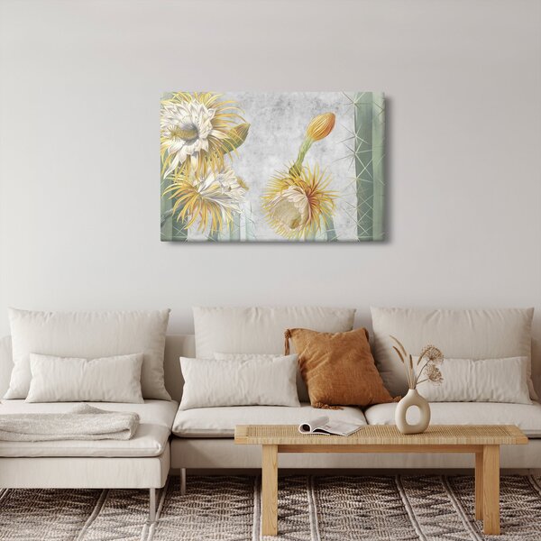 Slika - Cvetoči kaktusi (90x60 cm)