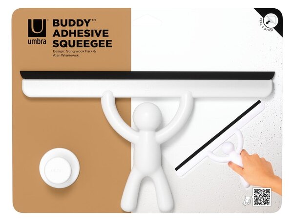 Bijeli brisač za stakla s držačem 26 cm Buddy – Umbra
