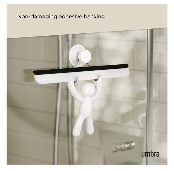 Bijeli brisač za stakla s držačem 26 cm Buddy – Umbra