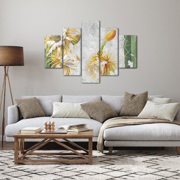Slika - Cvetoči kaktusi, vintage (150x105 cm)