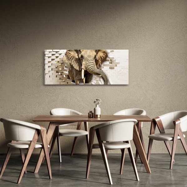 Slika - Slon prebija zid (120x50 cm)