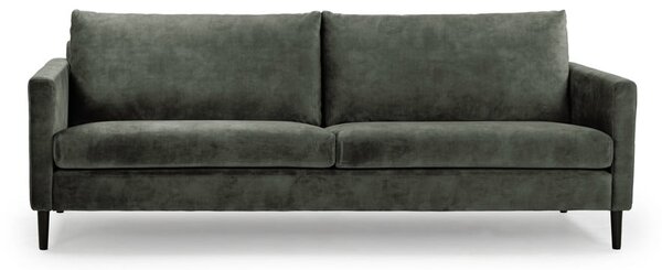 Zeleno-siva sofa s baršunastom površinom Scandic Adagio, širine 220 cm
