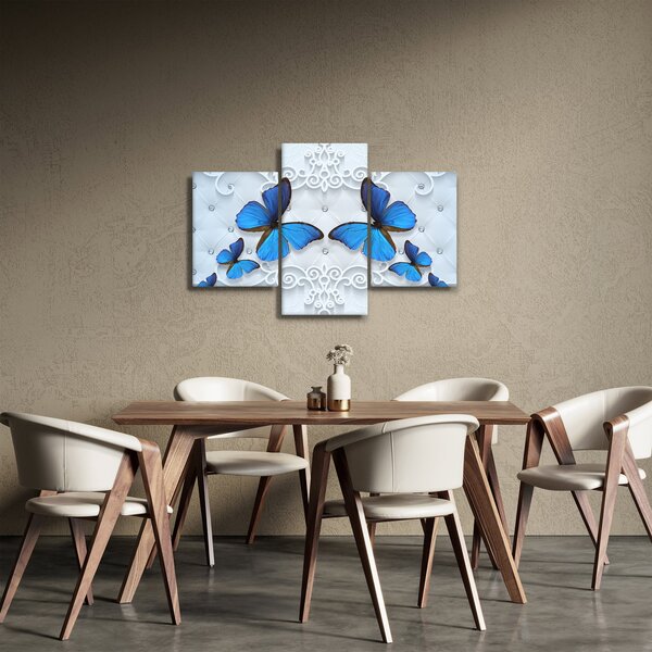 Slika - Modri ​​metulji (90x60 cm)