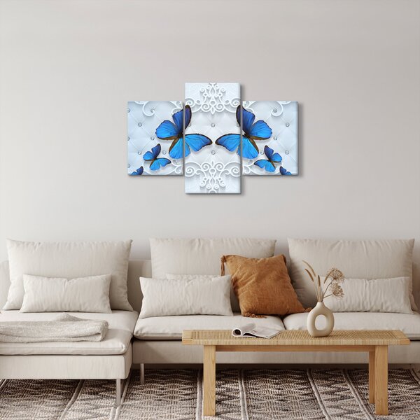 Slika - Modri ​​metulji (90x60 cm)