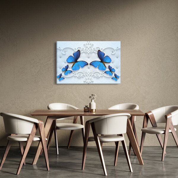 Slika - Modri ​​metulji (90x60 cm)