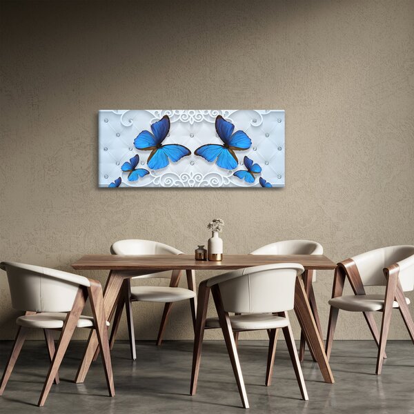 Slika - Modri ​​metulji (120x50 cm)