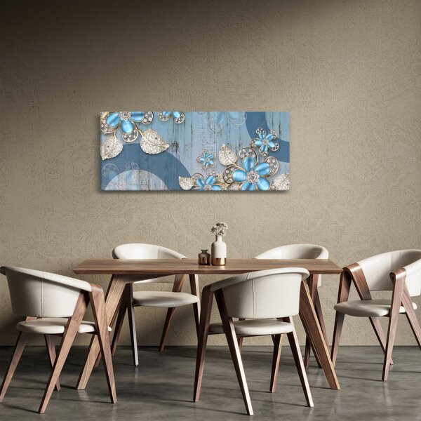 Slika - Modre rože (120x50 cm)