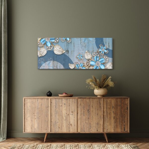 Slika - Modre rože (120x50 cm)