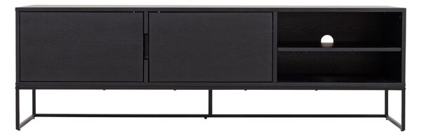 Crna TV komoda Tenzo Lipp, 176 x 57 cm