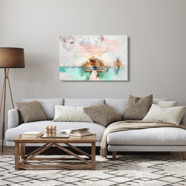 Slika - Maldivi, lesen pomol (90x60 cm)