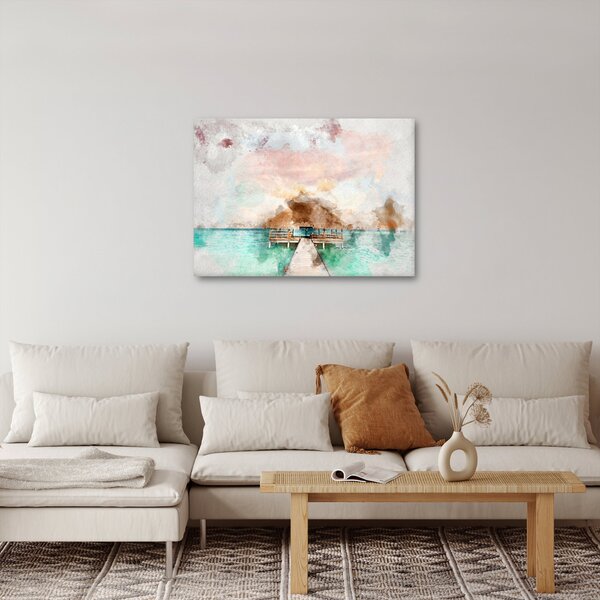 Slika - Maldivi, lesen pomol (70x50 cm)