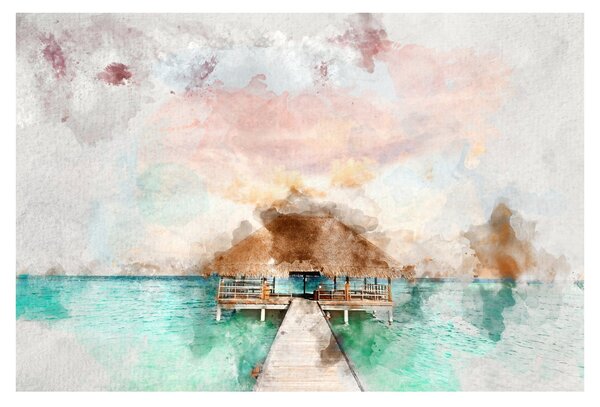Slika - Maldivi, lesen pomol (90x60 cm)