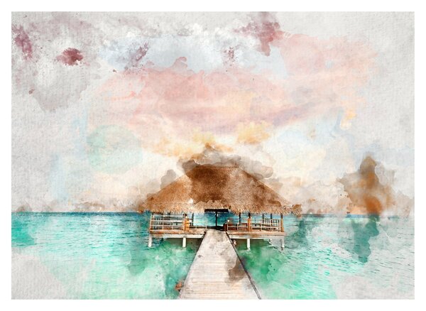 Slika - Maldivi, lesen pomol (70x50 cm)
