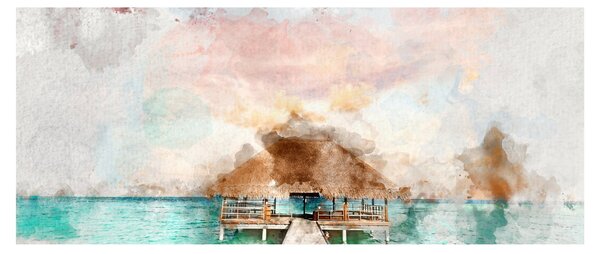 Slika - Maldivi, lesen pomol (120x50 cm)