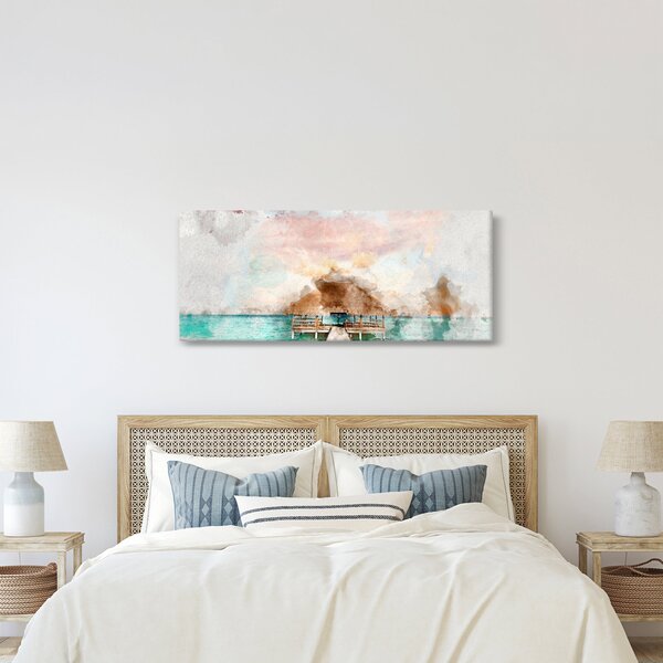 Slika - Maldivi, lesen pomol (120x50 cm)