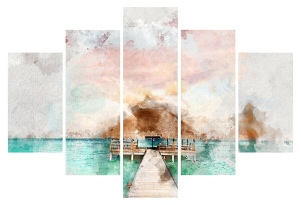 Slika - Maldivi, lesen pomol (150x105 cm)