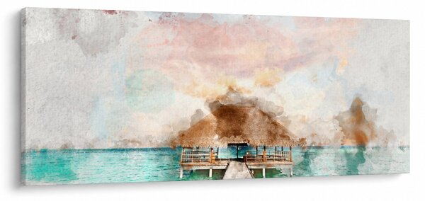 Slika - Maldivi, lesen pomol (120x50 cm)