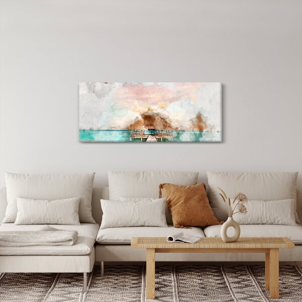 Slika - Maldivi, lesen pomol (120x50 cm)