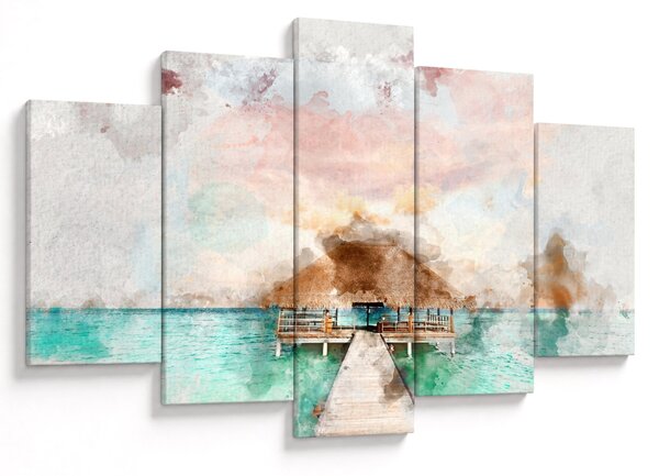 Slika - Maldivi, lesen pomol (150x105 cm)