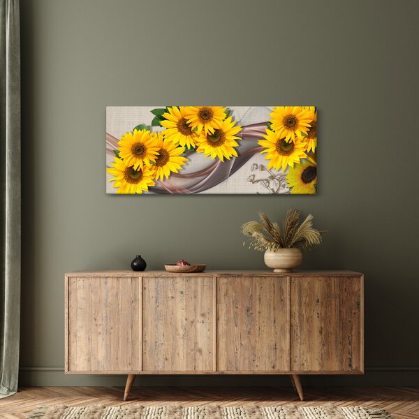 Slika - Svetleči cvetovi sončnic (120x50 cm)
