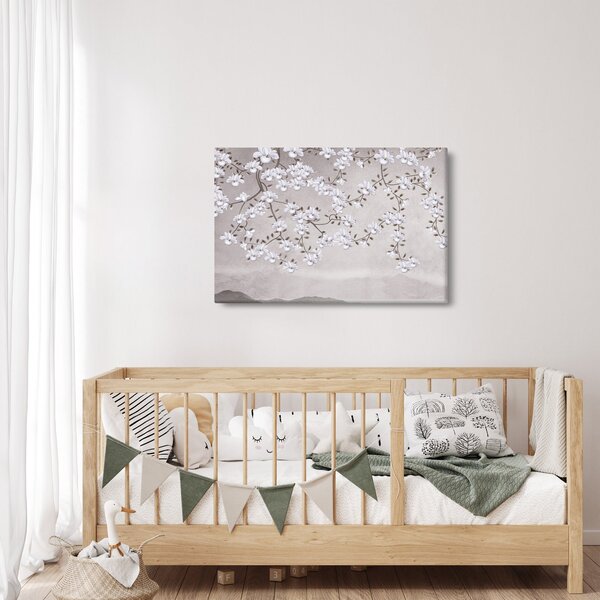 Slika - Rože v sivi pokrajini (90x60 cm)