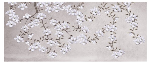 Slika - Rože v sivi pokrajini (120x50 cm)