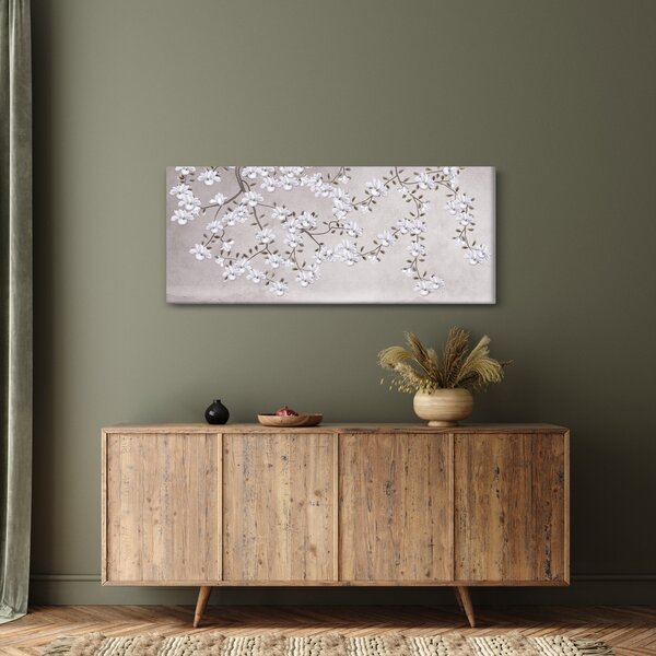 Slika - Rože v sivi pokrajini (120x50 cm)