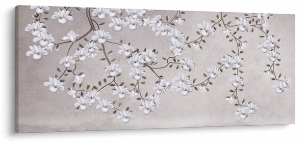 Slika - Rože v sivi pokrajini (120x50 cm)