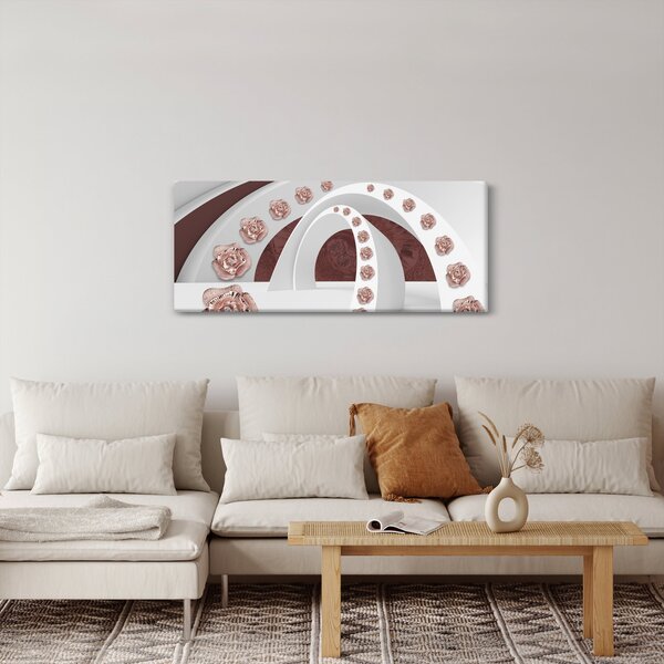 Slika - 3D loki z rožami (120x50 cm)