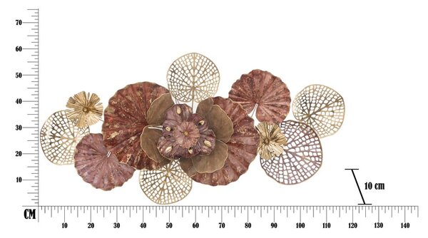 Metalna viseća dekoracija Mauro Ferretti Flowery, 118 x 58 cm