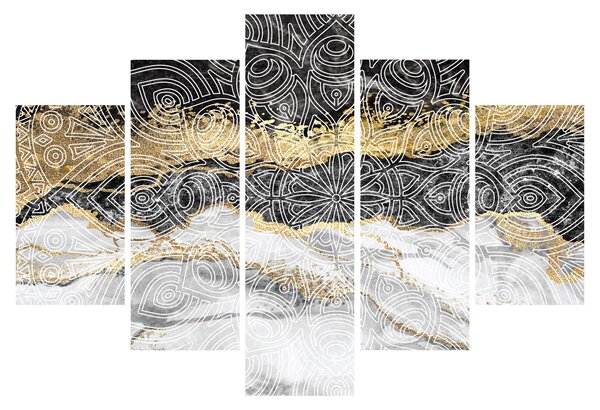 Slika - Mandala v marmorju (150x105 cm)