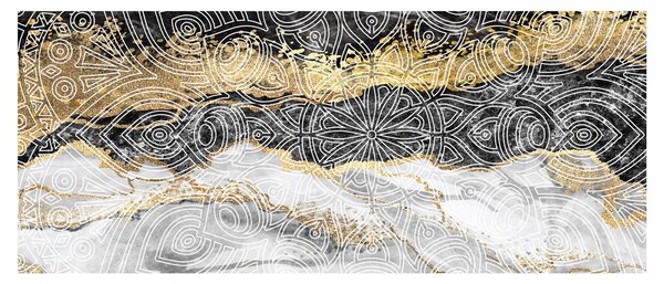 Slika - Mandala v marmorju (120x50 cm)