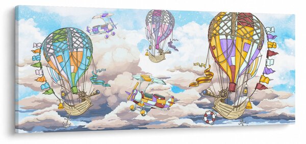 Slika - Odprava v oblakih (120x50 cm)