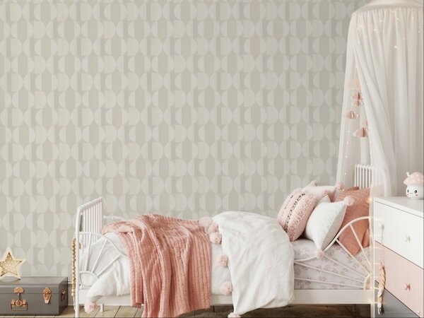 Krem geometrijska flis tapeta za zid, CU3101, Cumaru, Grandeco | Ljepilo besplatno