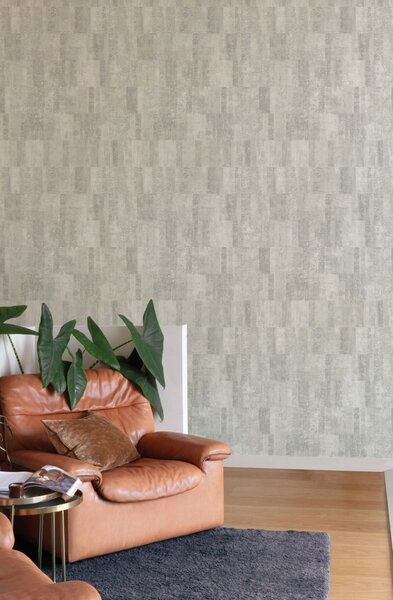 Siva geometrijska flis tapeta za zid, A69404, Omura, Grandeco | Ljepilo besplatno