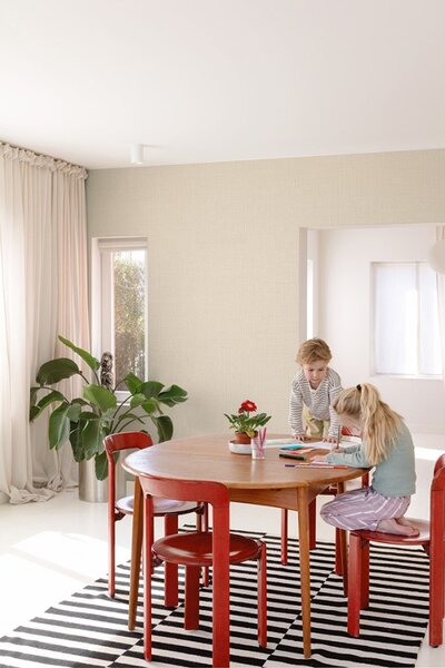 Flis tapeta za zid, bež, imitacija tkanine, LD1019, Little Dreamers, Grandeco | Ljepilo besplatno