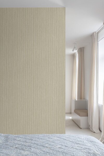 Flis tapeta za zid, bež, pruge, PW4004, Precious Weaves, Grandeco | Ljepilo besplatno