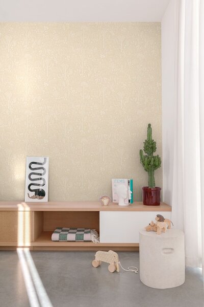 Flis tapeta za zid, bež, šumske životinje, LD3419, Little Dreamers, Grandeco | Ljepilo besplatno