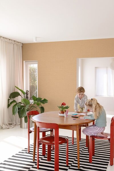 Flis tapeta za zid, smeđa, imitacija tkanine, LD1021, Little Dreamers, Grandeco | Ljepilo besplatno