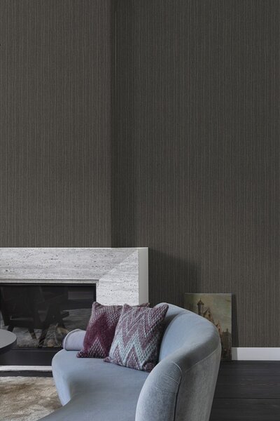 Flis tapeta za zid, smeđa, pruge, PW4009, Precious Weaves, Grandeco | Ljepilo besplatno